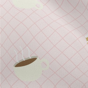 Cute Strawberry Cake And Coffe Chiffon