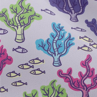 Colorful Corals And Small Fish Chiffon
