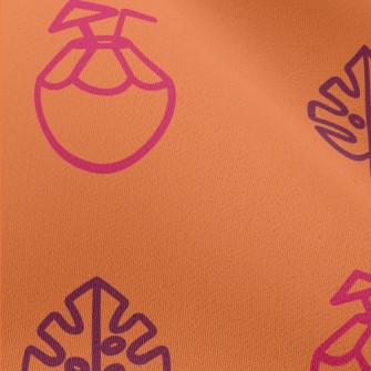 Coconut Cocktail And Monstera  Chiffon