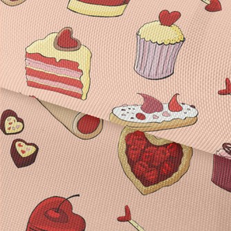 Heart Cakes And Desserts Waterproof Oxford