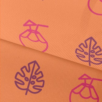 Coconut Cocktail And Monstera  Waterproof Oxford