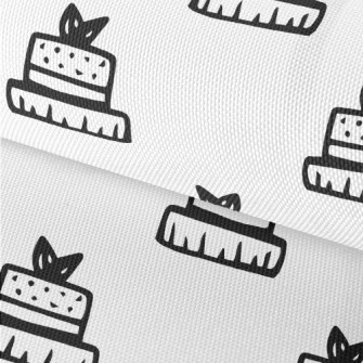 Simple Black And White Cake Waterproof Oxford