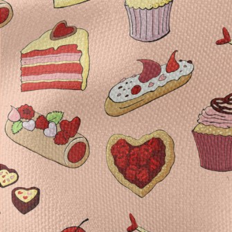 Heart Cakes And Desserts Waterproof Canvas