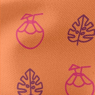 Coconut Cocktail And Monstera  Waterproof Canvas