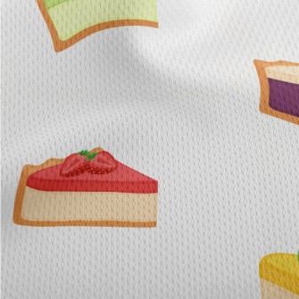 Different Fruit Flavor Cakes Athletic Mesh Flat Back