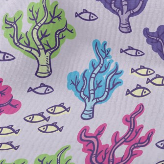 Colorful Corals And Small Fish Terry