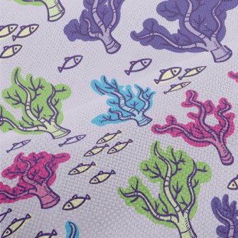 Colorful Corals And Small Fish Performance Linen