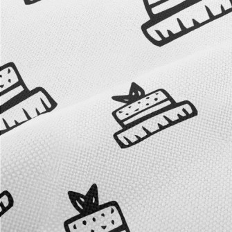 Simple Black And White Cake Performance Linen