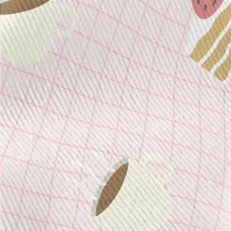Cute Strawberry Cake And Coffe Standard Corduroy