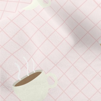 Cute Strawberry Cake And Coffe Micro Fleece