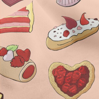 Heart Cakes And Desserts Micro Fleece