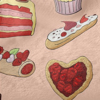 Heart Cakes And Desserts Minky