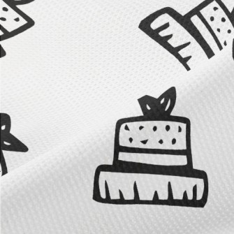 Simple Black And White Cake Piqué