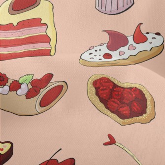 Heart Cakes And Desserts Lightweight Performance Linen