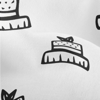 Simple Black And White Cake Lightweight Performance Linen