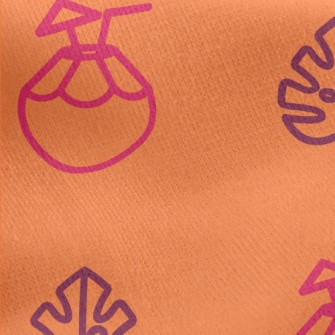 Coconut Cocktail And Monstera  Jersey Backed Fleece