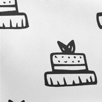 Simple Black And White Cake Pongee