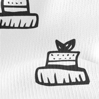 Simple Black And White Cake Stretch Jersey