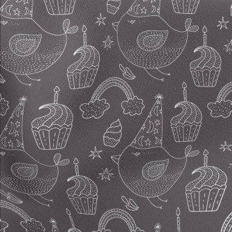 Kids Birthday Cake Rainbow Bir Lightweight Cotton Poplin