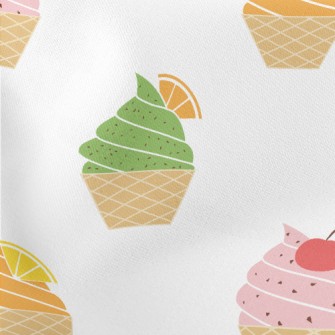 Various Fruits And Chocolate I Lightweight Cotton Poplin