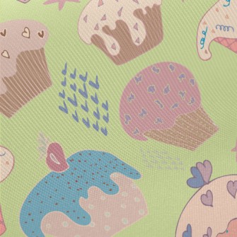 Graffiti Heart Star Cake Midweight Cotton Poplin