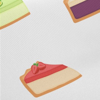 Different Fruit Flavor Cakes Midweight Cotton Poplin