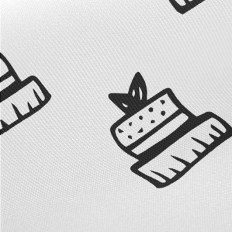 Simple Black And White Cake Midweight Cotton Poplin