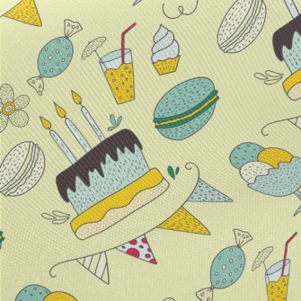 Graffiti Birthday Cake Drink I Midweight Cotton Poplin