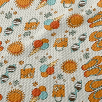 Hot Summer Pattern Birdseye Piqué
