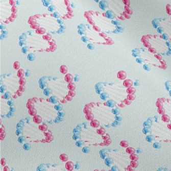 3D Red And Blue DNA Chiffon