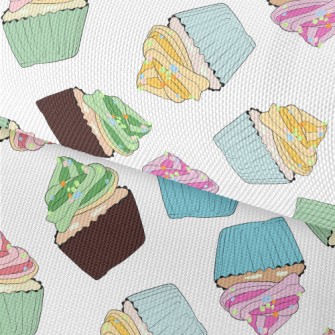 Assorted Colorful Cup Cakes Waterproof Oxford