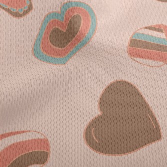 Colorful Various Shapes Of Lov Athletic Mesh Flat Back