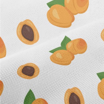 Doodle Delicious Orange Aprico Performance Linen