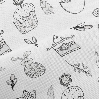 Black And White Simple House B Performance Linen