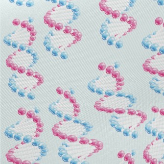 3D Red And Blue DNA Twill
