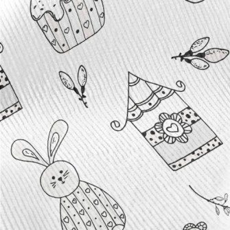 Black And White Simple House B Standard Corduroy