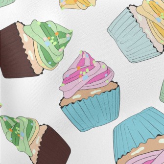 Assorted Colorful Cup Cakes Stretch Ponte