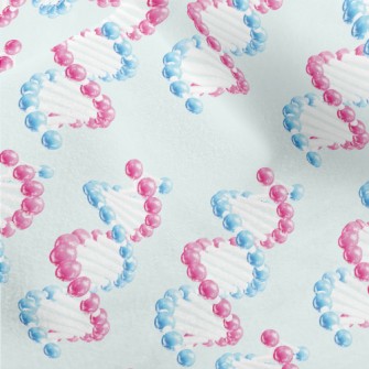 3D Red And Blue DNA Micro Fleece