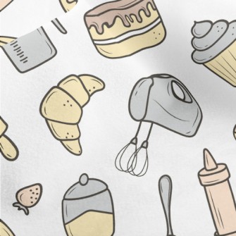 Baking Cakes And Utensils Micro Fleece