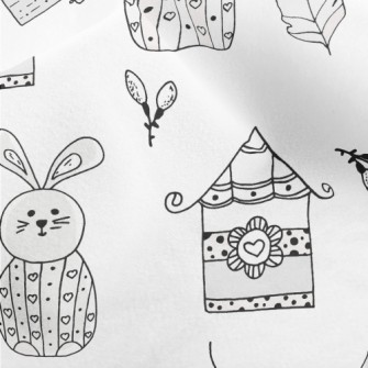 Black And White Simple House B Micro Fleece