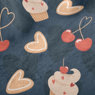 Cherry Cake Heart Cherry Minky