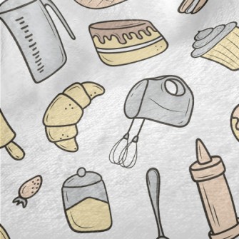 Baking Cakes And Utensils Minky