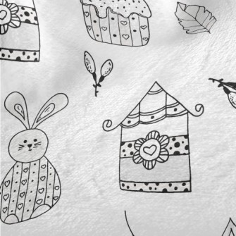 Black And White Simple House B Minky