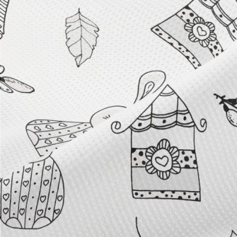 Black And White Simple House B Piqué