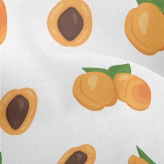 Doodle Delicious Orange Aprico Lightweight Performance Linen