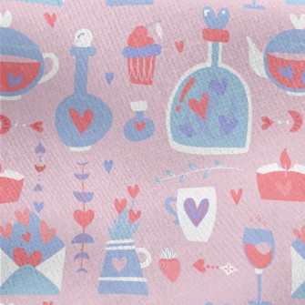 Love Valentine&#39;s Day Graph Jersey Backed Fleece