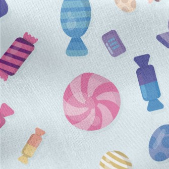 Colorful Sweet Candy Jersey Backed Fleece