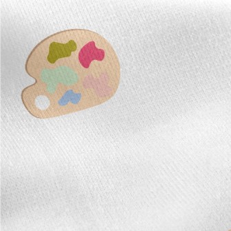 Cute Graffiti Palette Jersey Backed Fleece