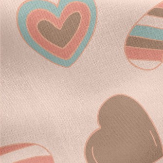 Colorful Various Shapes Of Lov Jersey Backed Fleece