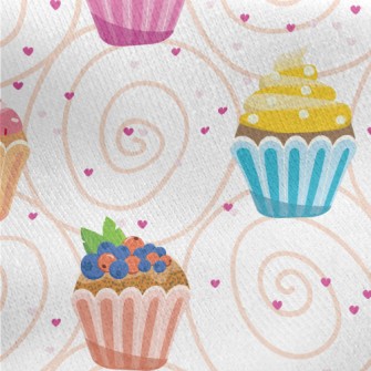 Colorful Small Cakes With Diff Jersey Backed Fleece